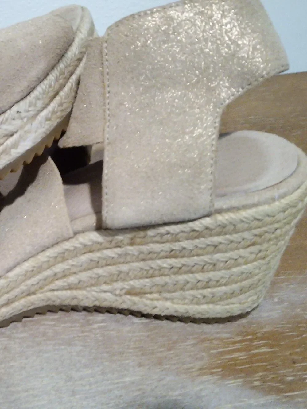 Eileen Fisher Sandals Women's Size 7 Silver Willow Wedge Leather
